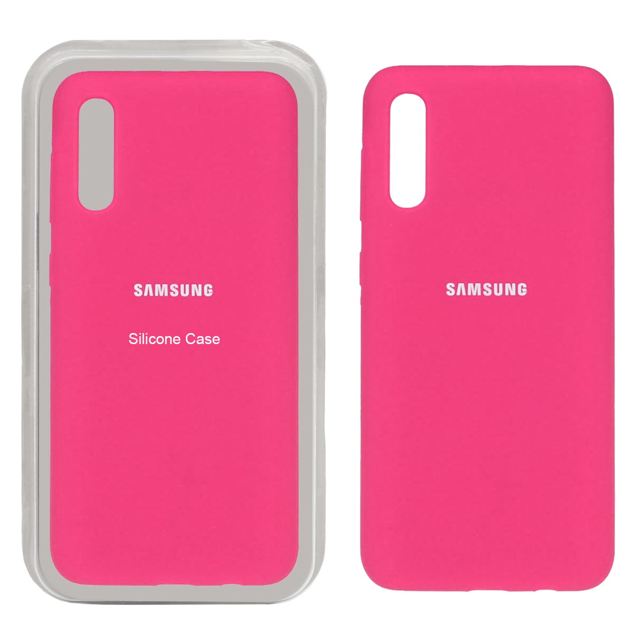 قاب سیلیکونی پاک کنی اورجینال Samsung Galaxy A50 / A50s / A30s - صورتی فانتزی (پک اصلی)